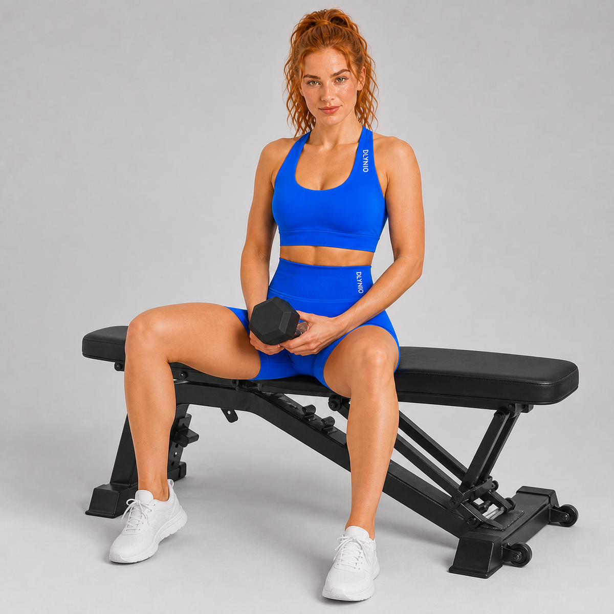 DLYNIO Electric Blue halter sports bra; shorts and accessories not included