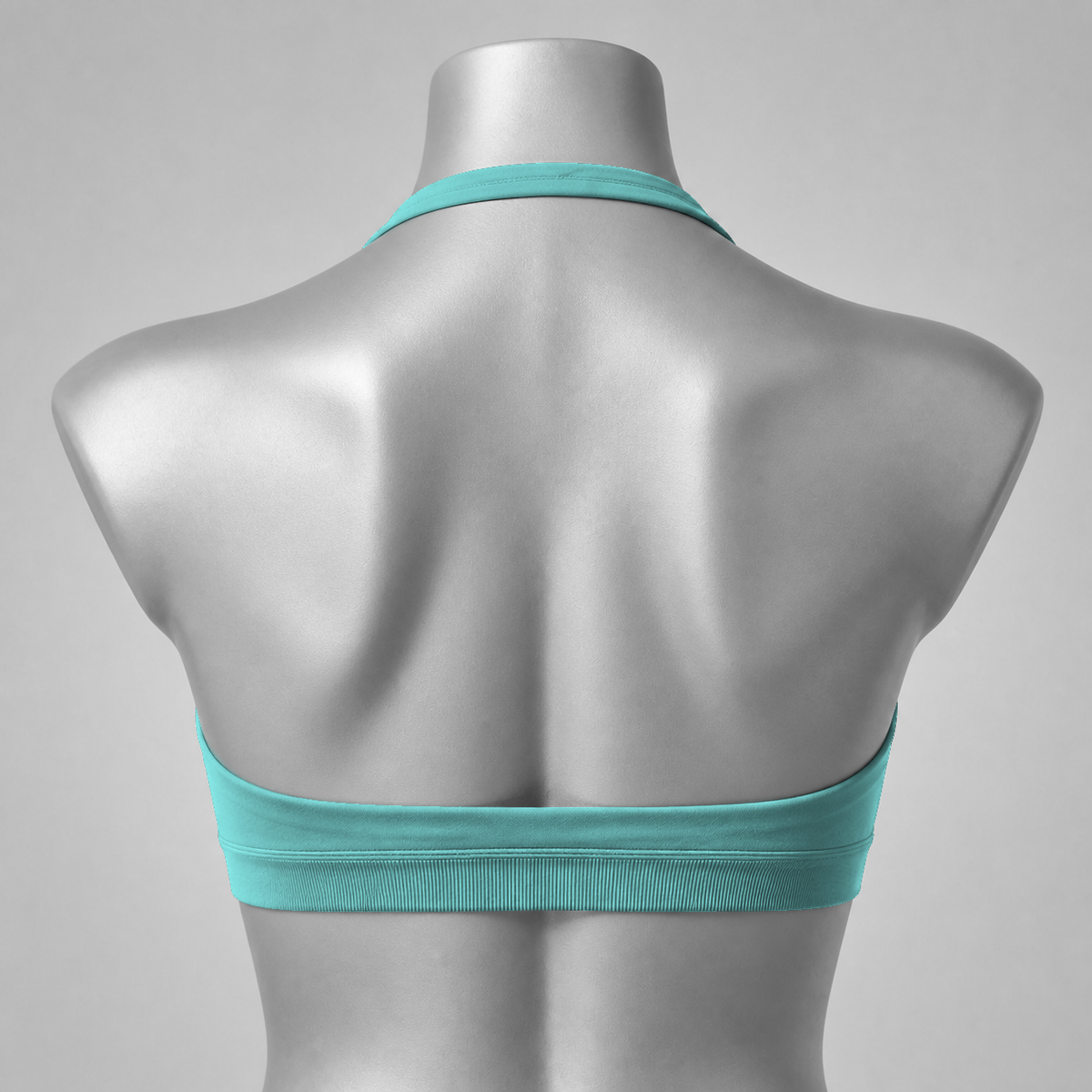 DLYNIO Mint Green halter sports bra, back view