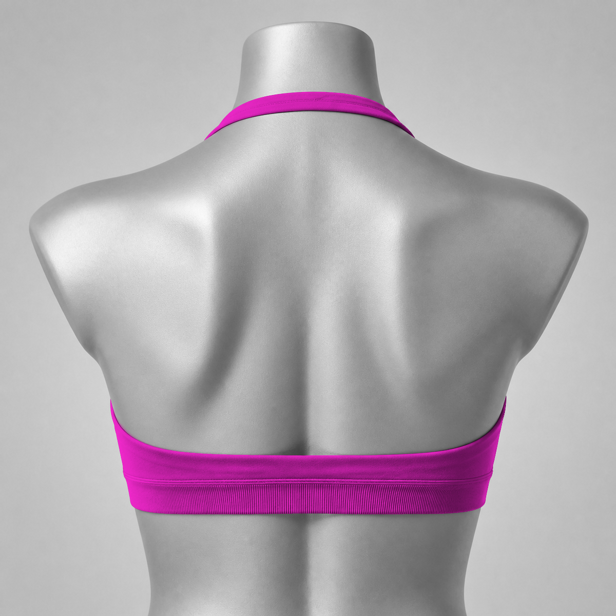 DLYNIO Berry halter sports bra, back view