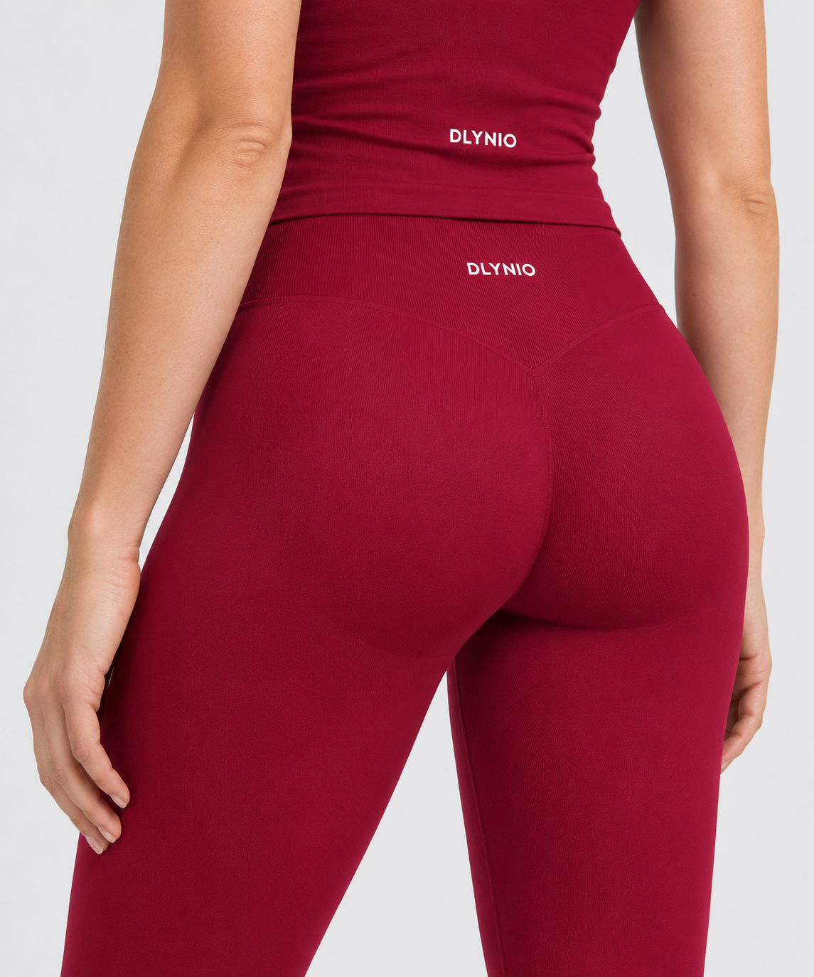 DLYNIO Wine Red Impact leggings; tops and accessories not included