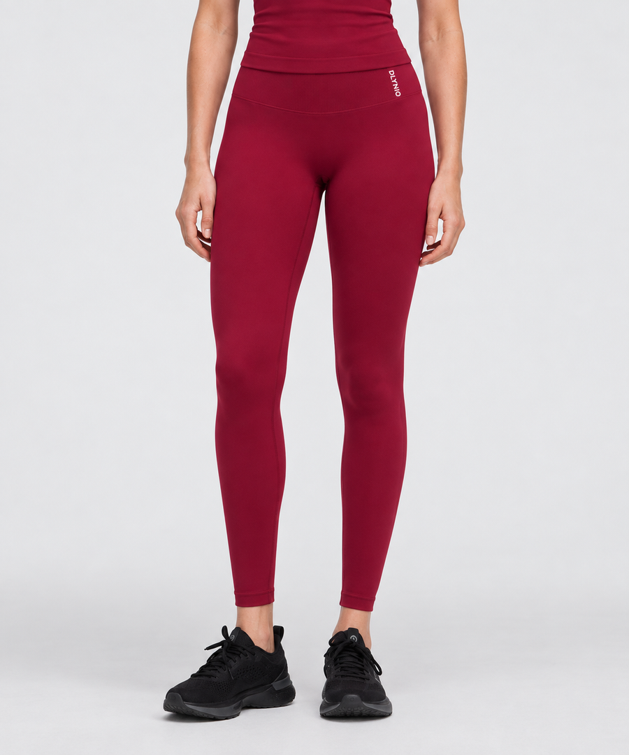DLYNIO Wine Red Impact leggings; tops and accessories not included