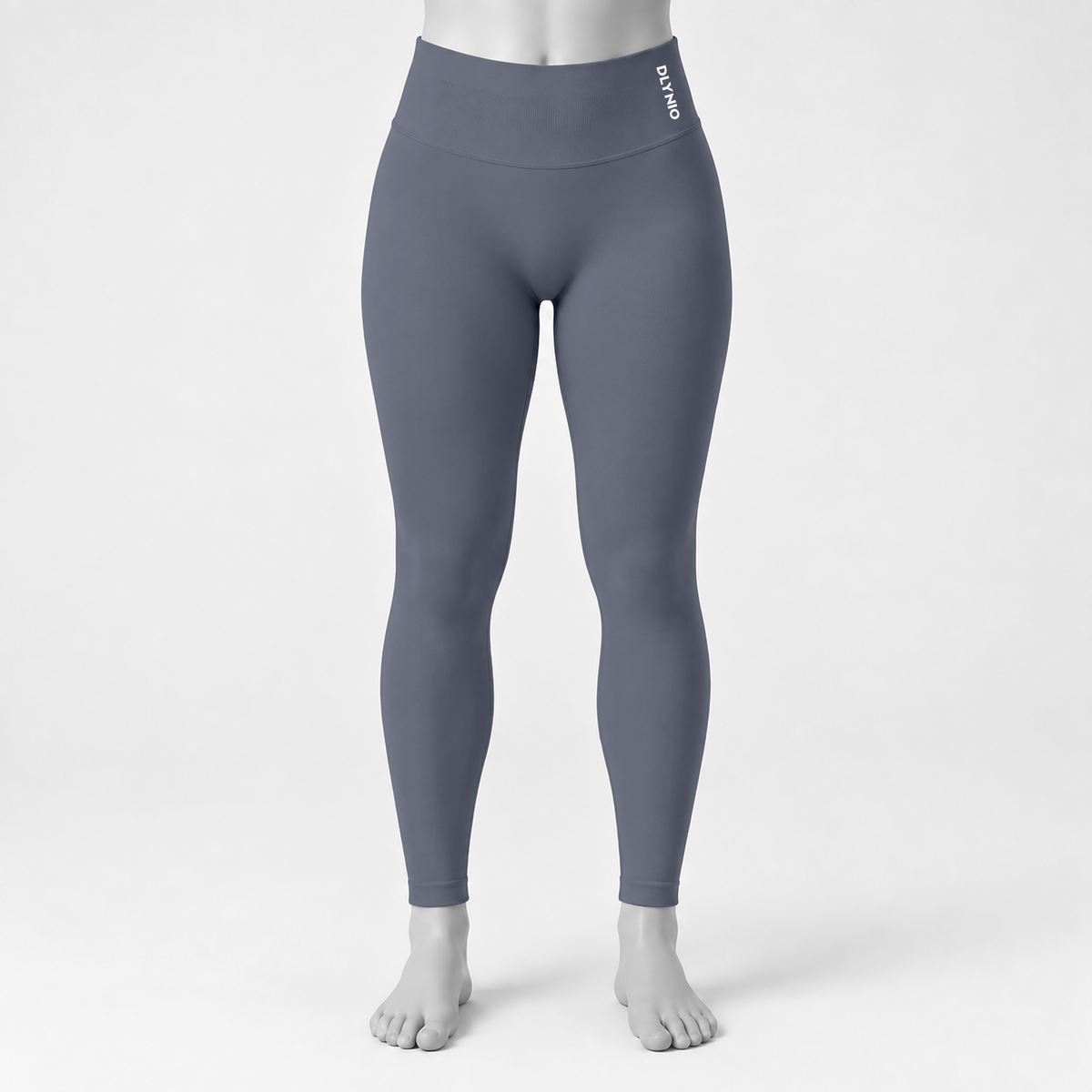 DLYNIO Dark Gray Impact leggings, front mannequin view