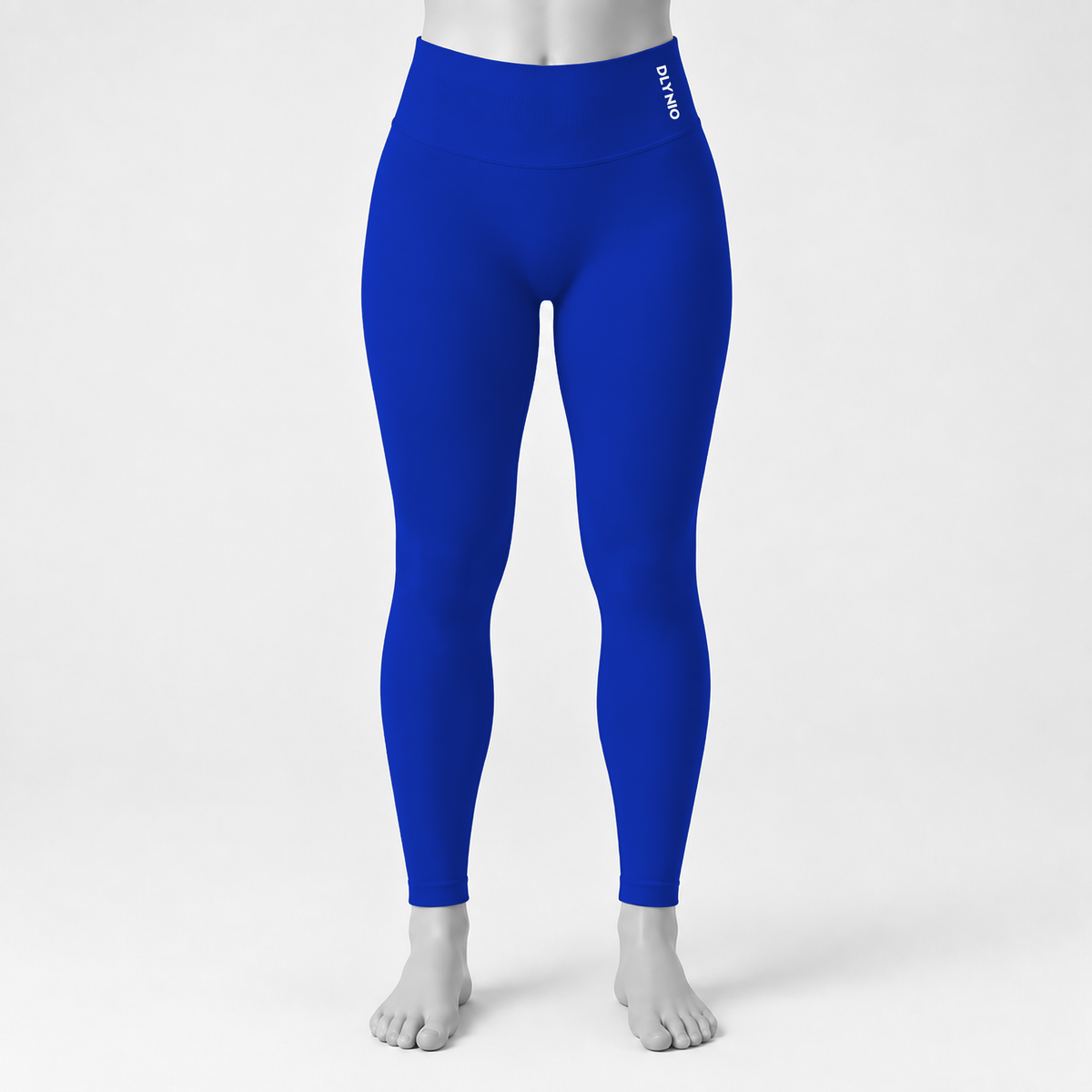 DLYNIO Deep Sea Blue Impact leggings, front mannequin view