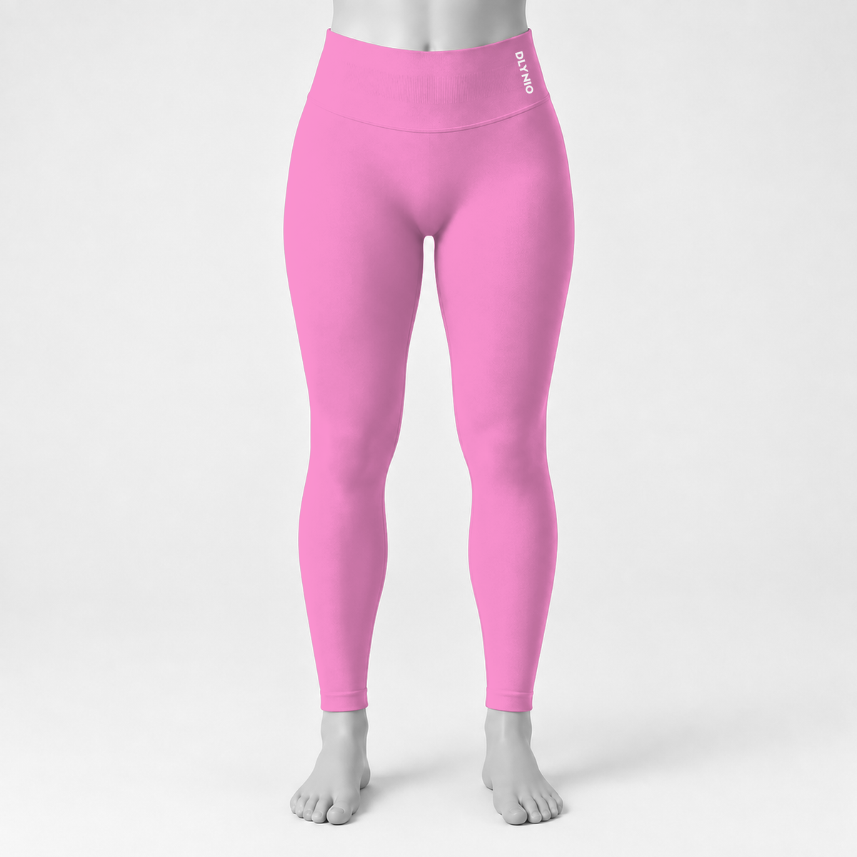 DLYNIO Blossom Pink Impact leggings, front mannequin view