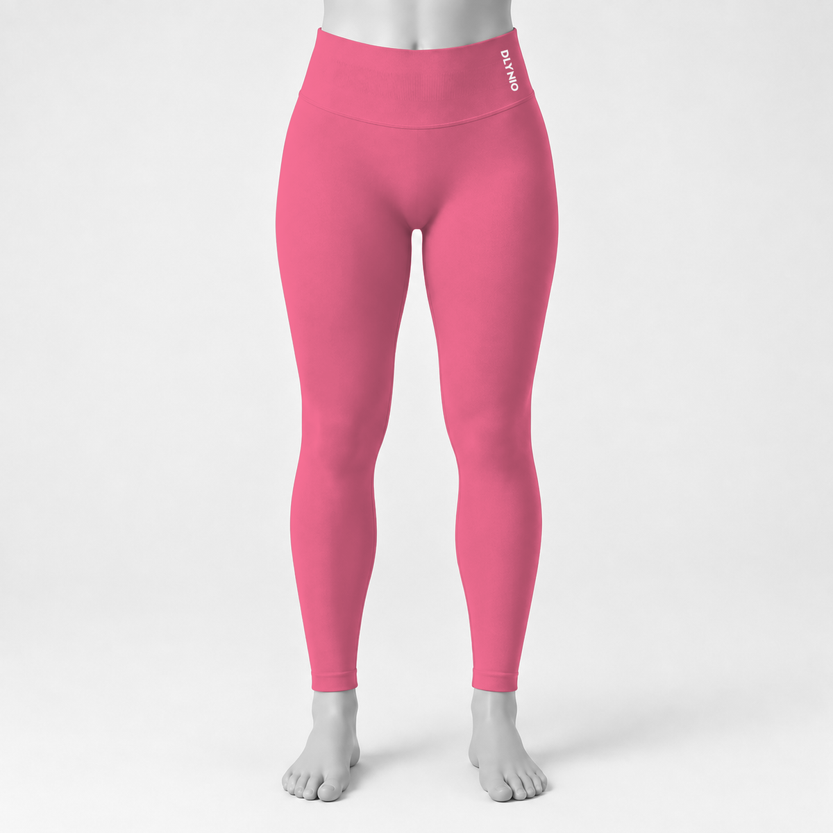DLYNIO Coral Impact leggings, front mannequin view