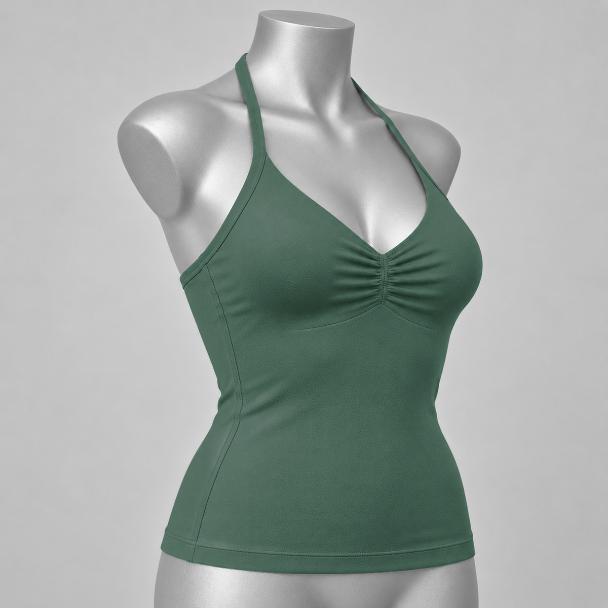 Impact Ruched Longline Halter Bra