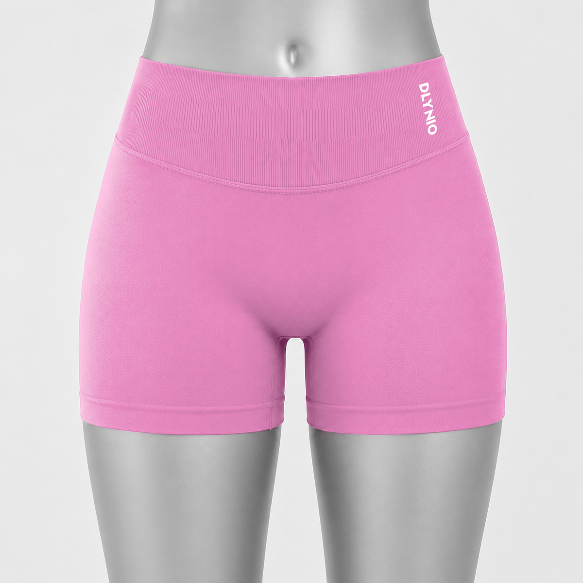 DLYNIO Blossom Pink Impact shorts, front mannequin view